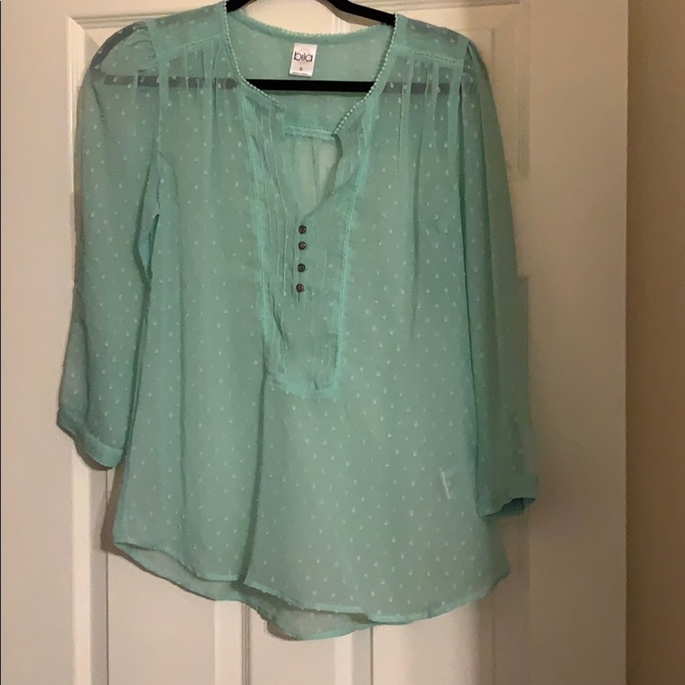 Mint green blouse